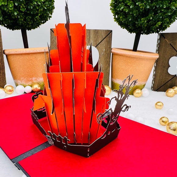 Haunted House Pop Up Card 3D Handmade - Picture 9 of 15